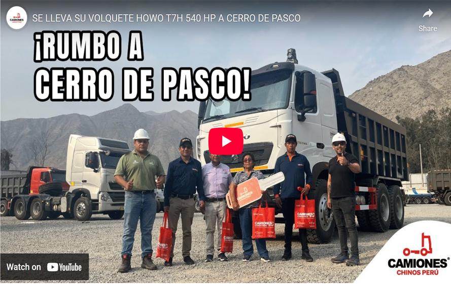 SE LLEVA SU VOLQUETE HOWO T7H 540 HP A CERRO DE PASCO